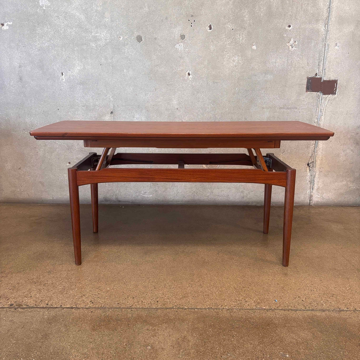 A/S Randers Mobelfabrik Danish 1960s Coffee Table to Dining Table Convertible