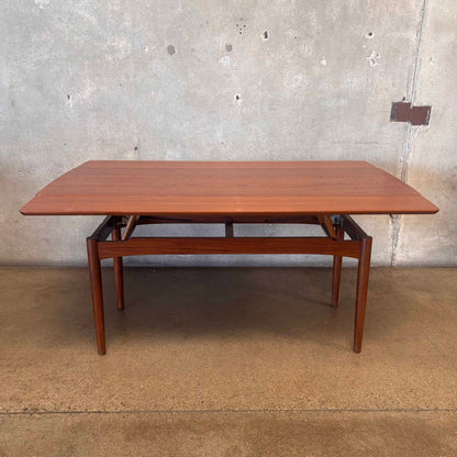 A/S Randers Mobelfabrik Danish 1960s Coffee Table to Dining Table Convertible