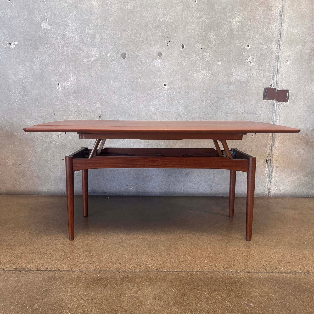 A/S Randers Mobelfabrik Danish 1960s Coffee Table to Dining Table Convertible
