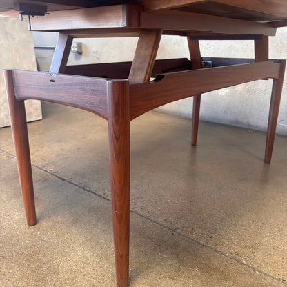 A/S Randers Mobelfabrik Danish 1960s Coffee Table to Dining Table Convertible