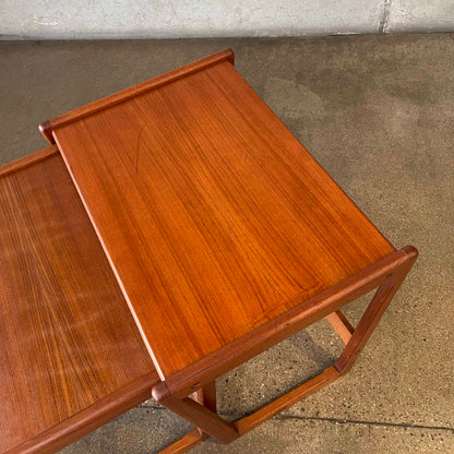 Danish Modern Teak Wood Nesting Table Set By Georg Jensen