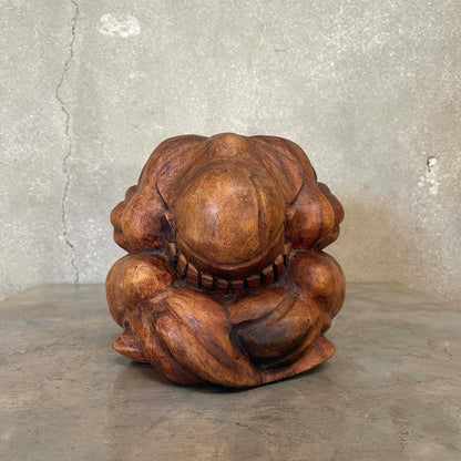 Vintage Hand Carved Weeping Buddha