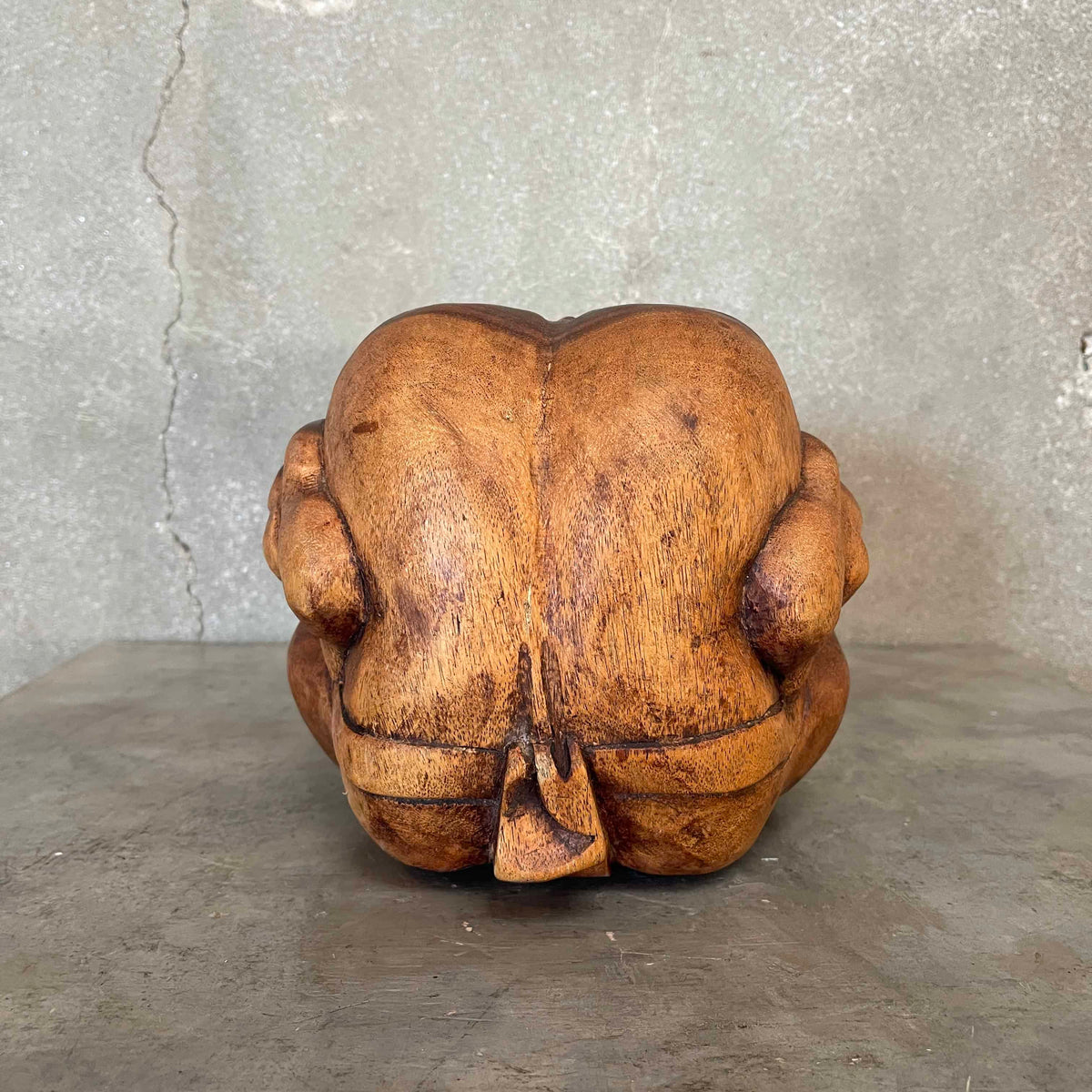 Vintage Hand Carved Weeping Buddha