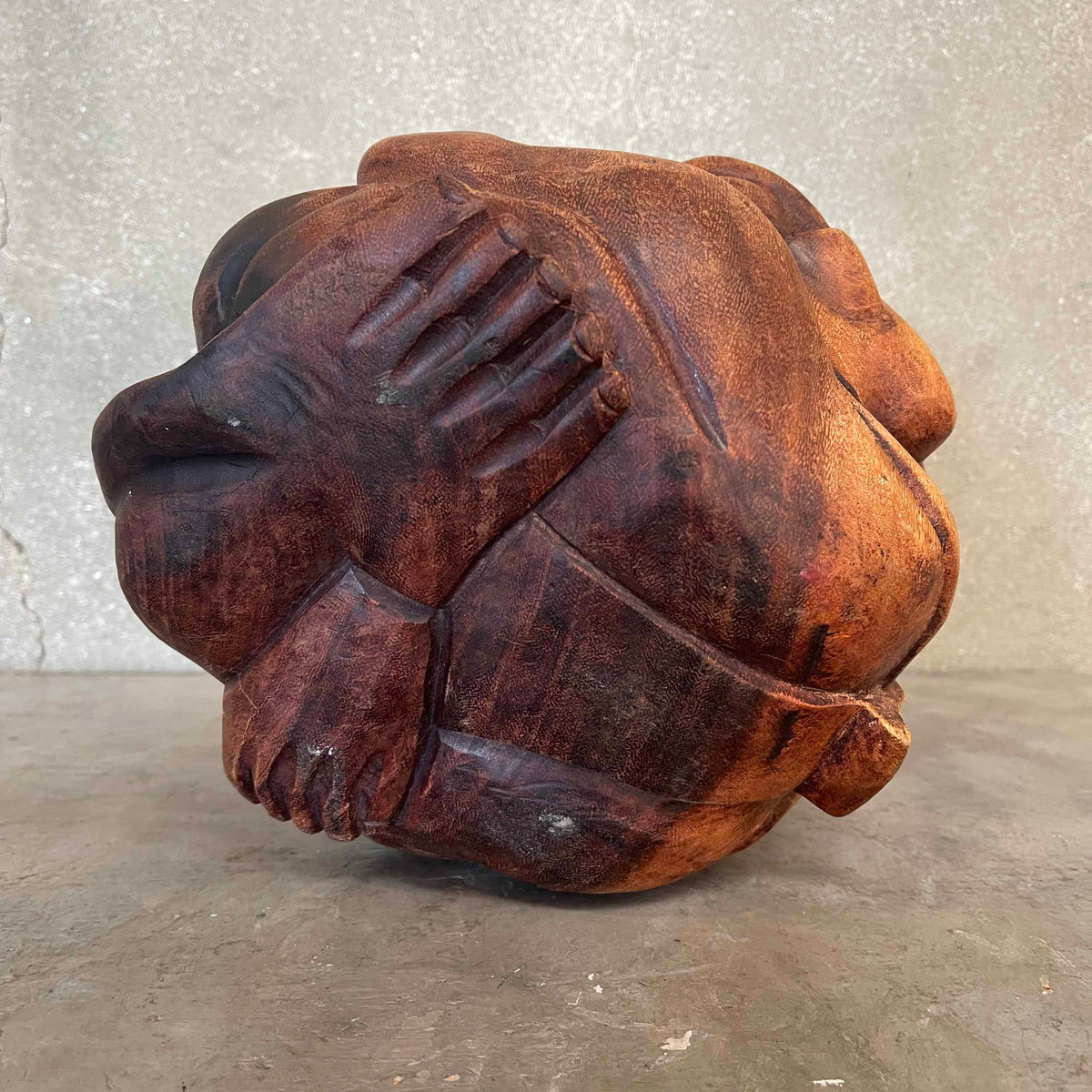 Vintage Hand Carved Weeping Buddha