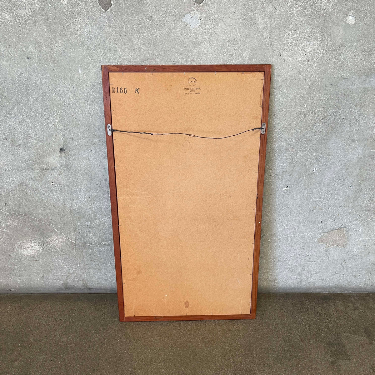 Danish Modern Teak Wood Frame Mirror By Askel Kjersgaard