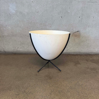 Medium Bullet Fiberglass Planter With Iron Stand