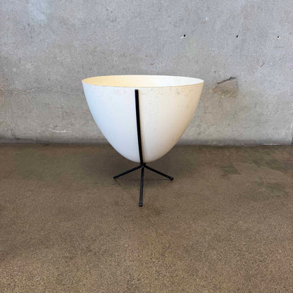 Medium Bullet Fiberglass Planter With Iron Stand