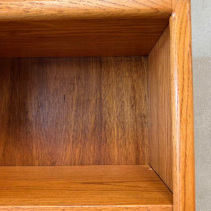 Large Oak Shelving Unit With Adjustable Shelves