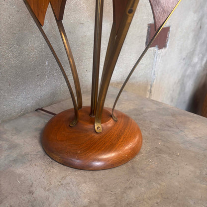 Vintage Atomic/ Mid Century Modern Walnut Lamp