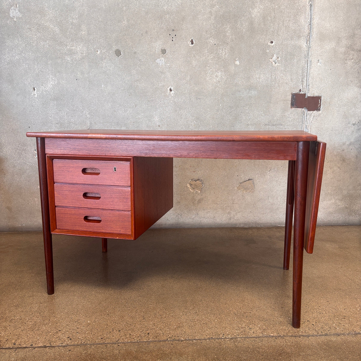 Drop Leaf Desk By Erik Buch For Oddense Makinsnedken AS - 1960's
