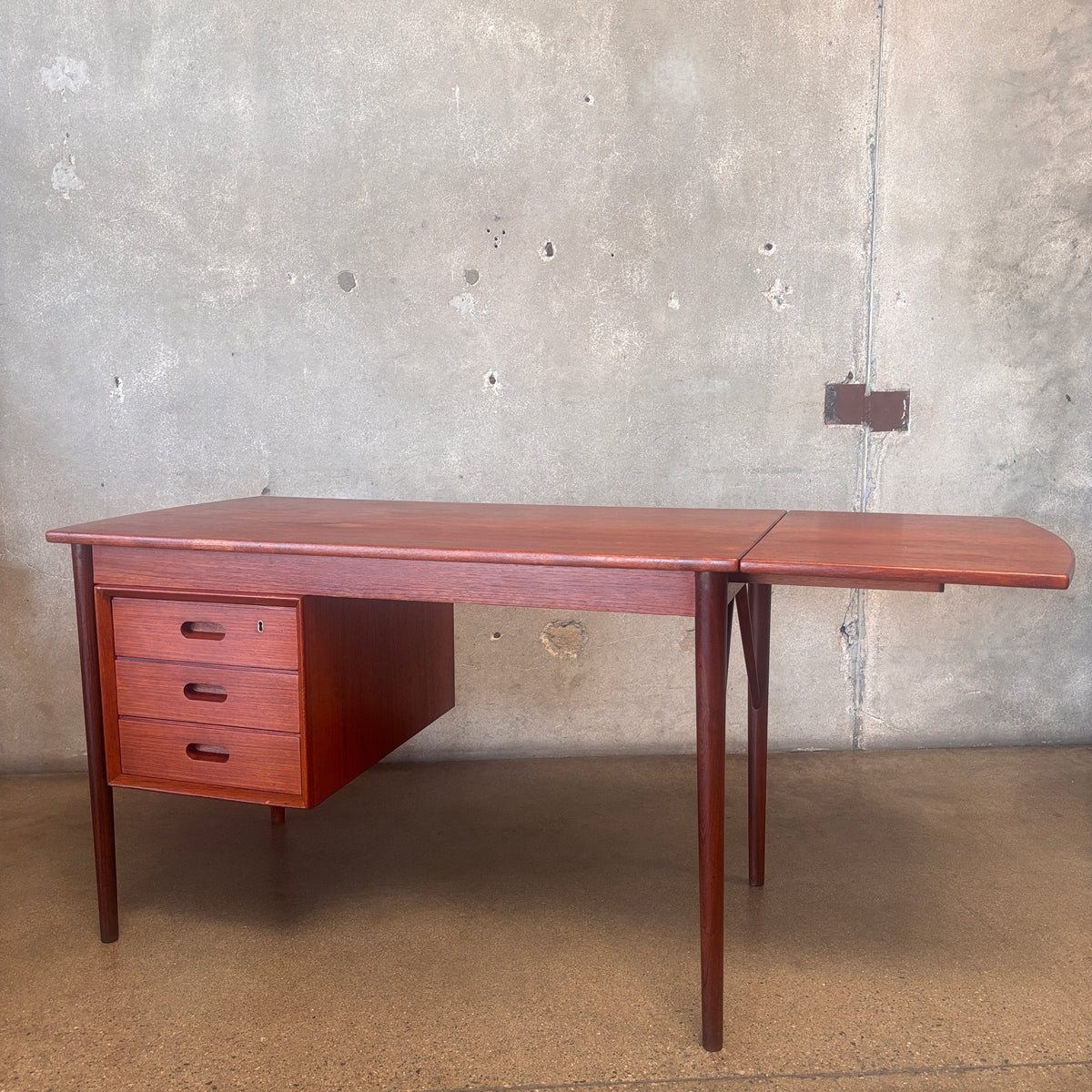 Drop Leaf Desk By Erik Buch For Oddense Makinsnedken AS - 1960's