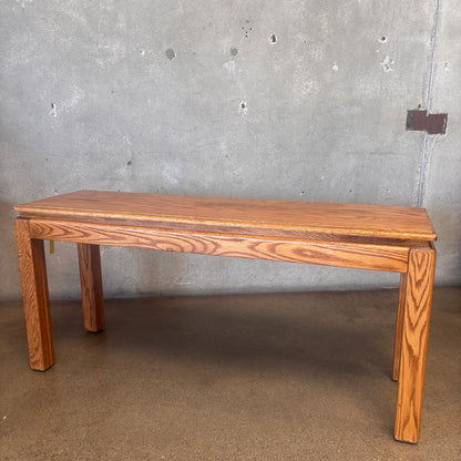 1970's Post Modern Oak Sofa Table