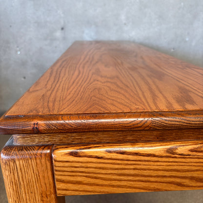 1970's Post Modern Oak Sofa Table