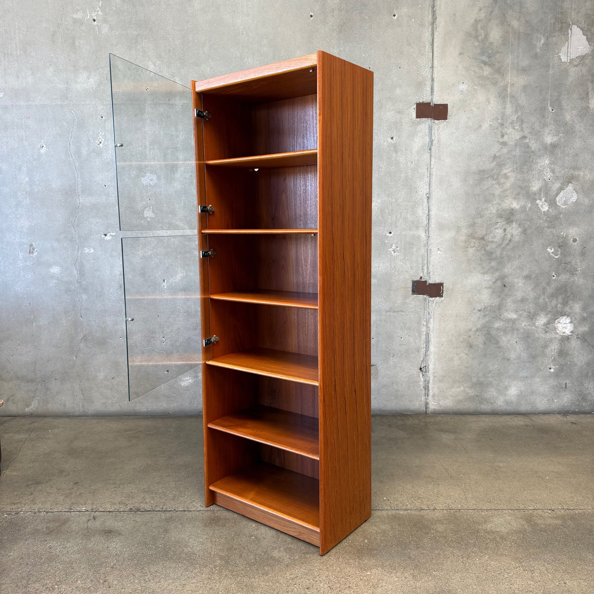 Vintage Teak Danish Bookshelf 2 Doors