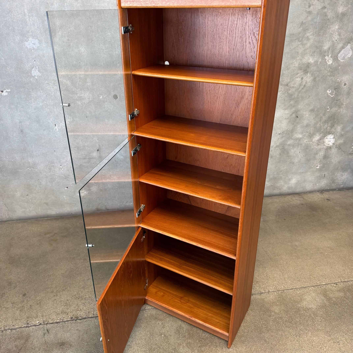 Vintage Teak Danish Bookshelf 3 Doors