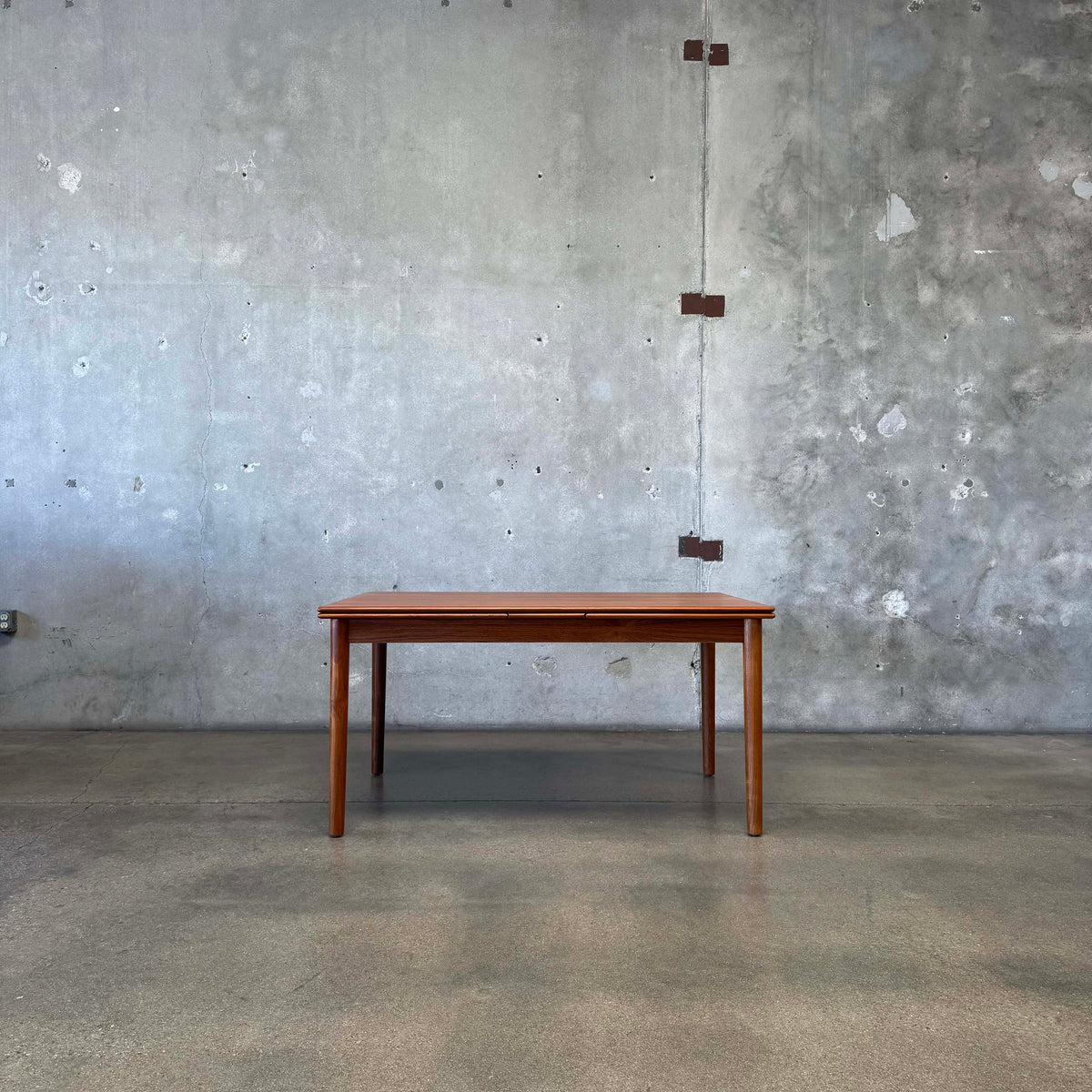 Danish Modern Teak Hidden Leaf Dining Table