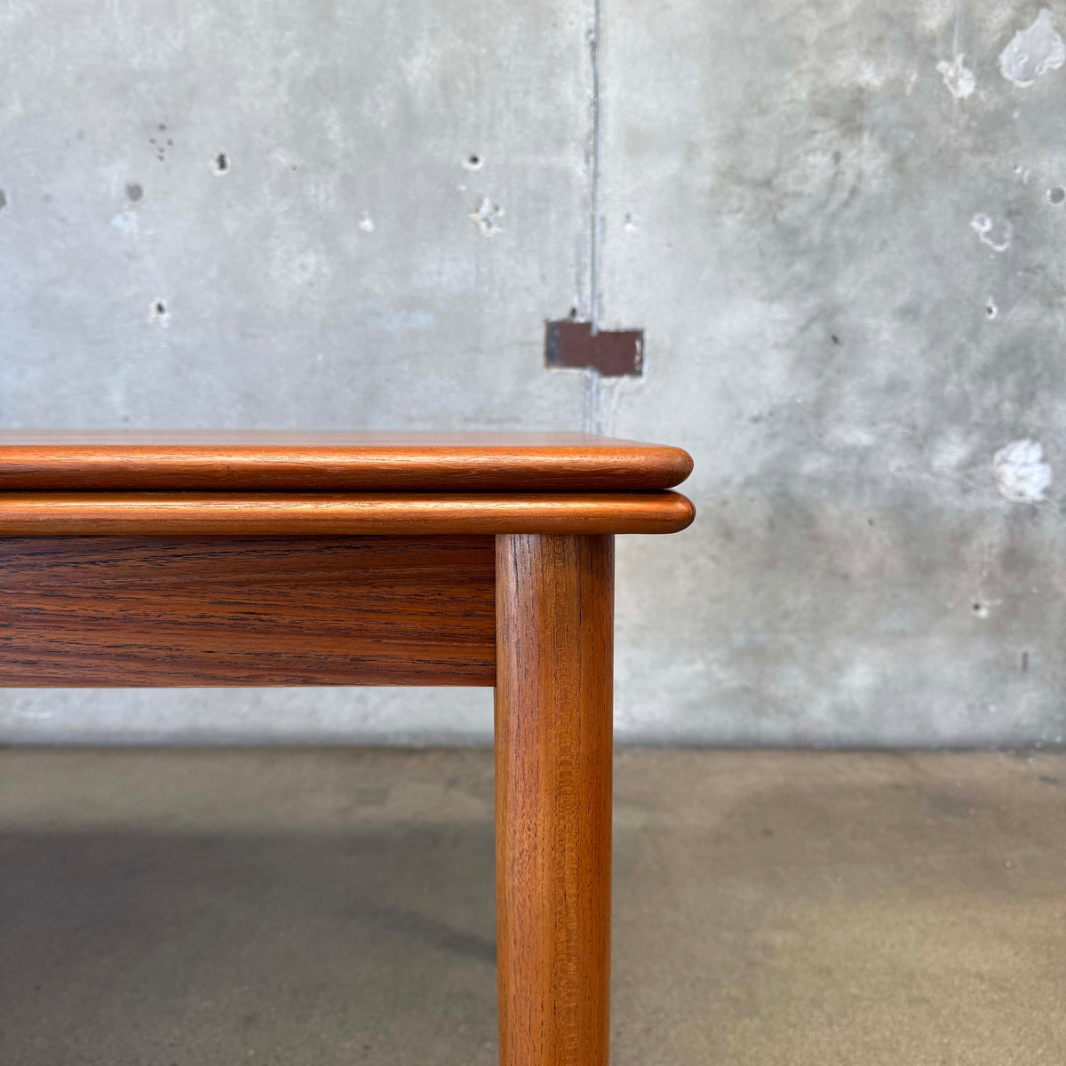 Danish Modern Teak Hidden Leaf Dining Table