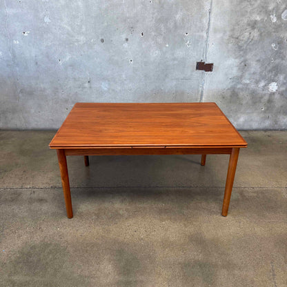 Danish Modern Teak Hidden Leaf Dining Table