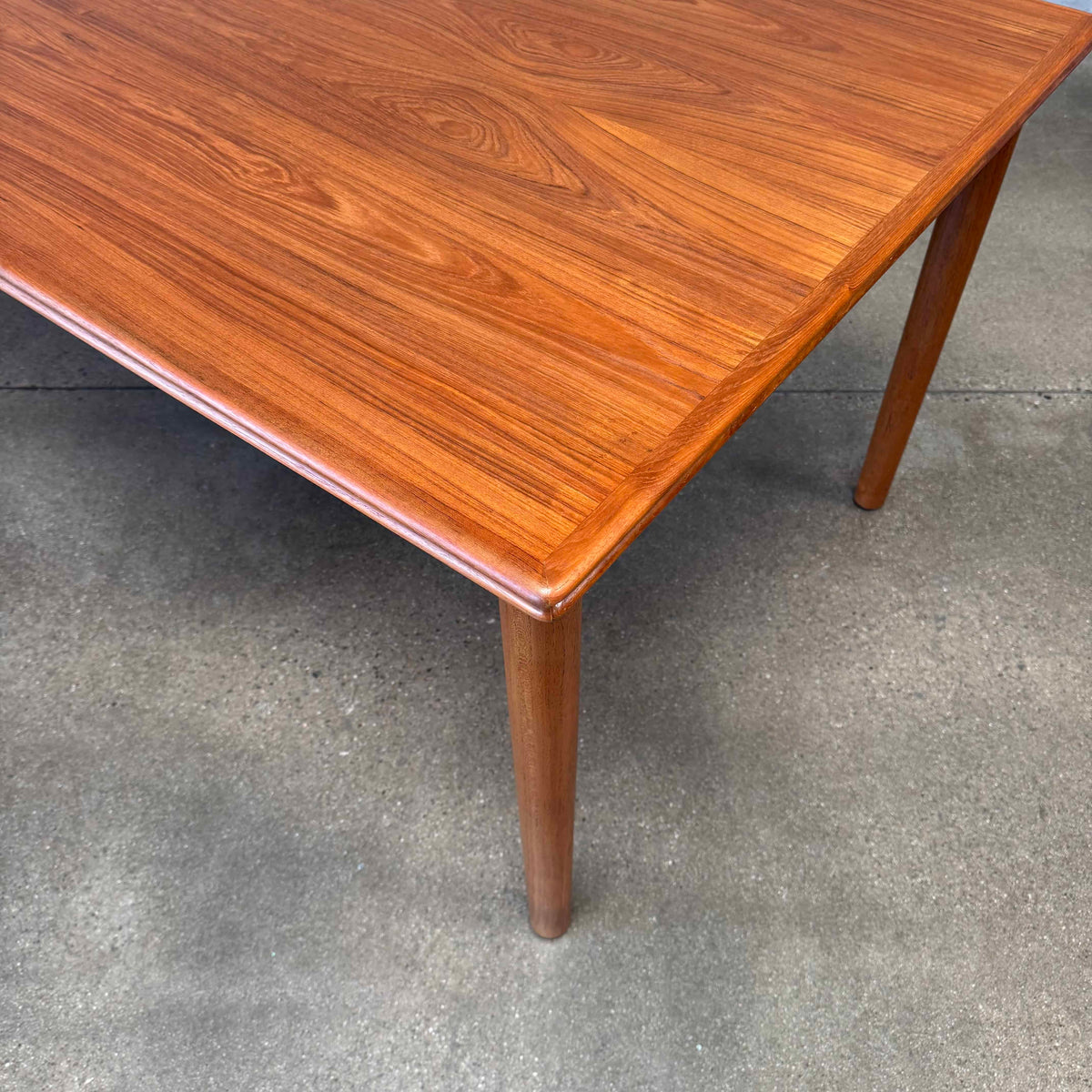 Danish Modern Teak Hidden Leaf Dining Table