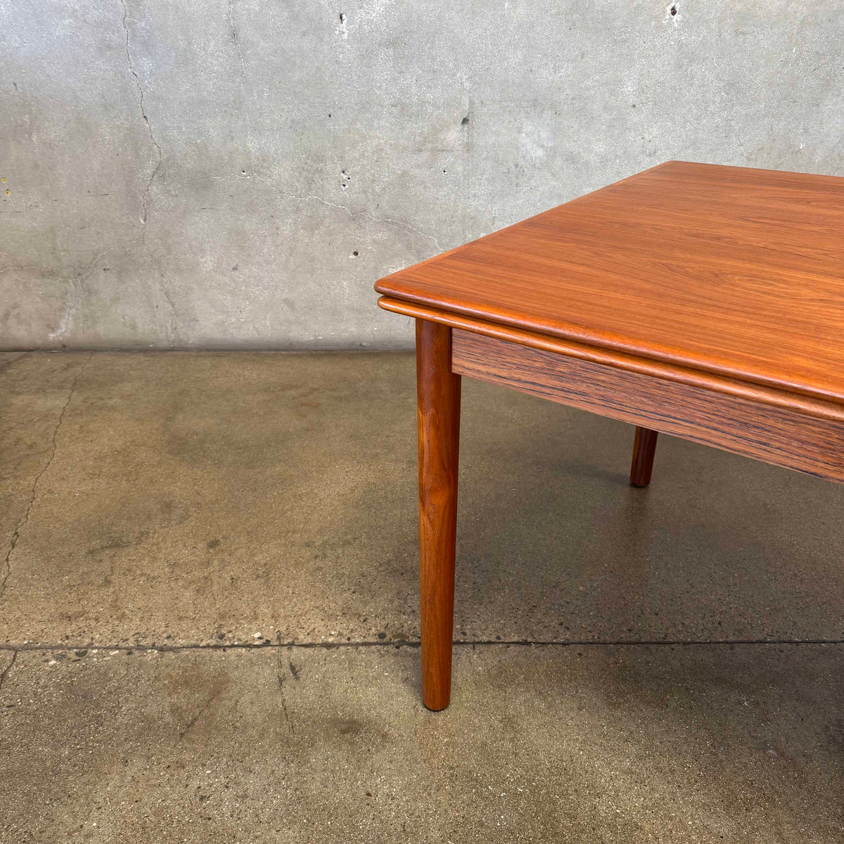 Danish Modern Teak Hidden Leaf Dining Table