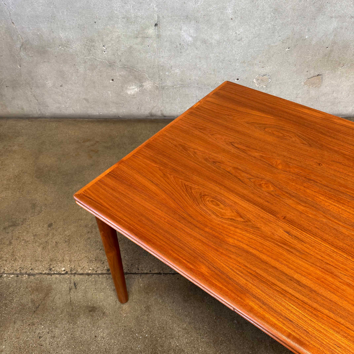 Danish Modern Teak Hidden Leaf Dining Table