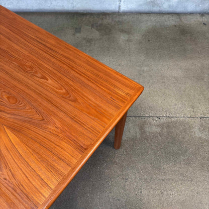 Danish Modern Teak Hidden Leaf Dining Table