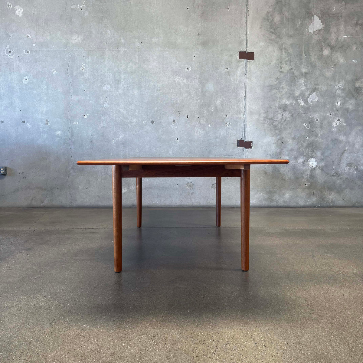 Danish Modern Teak Hidden Leaf Dining Table