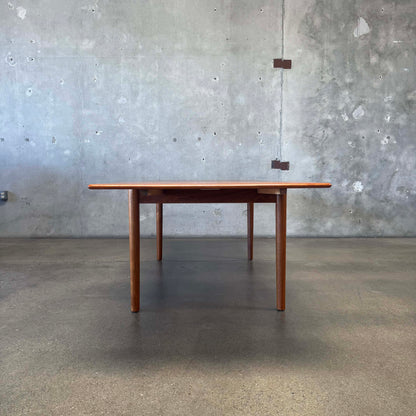Danish Modern Teak Hidden Leaf Dining Table