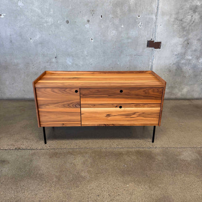 Walnut + Steel "Peek" Small Media Credenza By Blu Dot