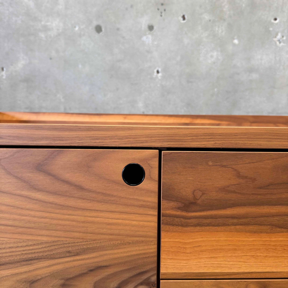 Walnut + Steel "Peek" Small Media Credenza By Blu Dot