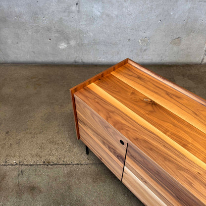 Walnut + Steel "Peek" Small Media Credenza By Blu Dot