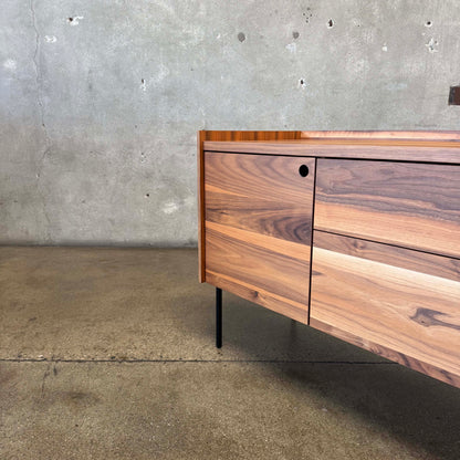 Walnut + Steel "Peek" Small Media Credenza By Blu Dot