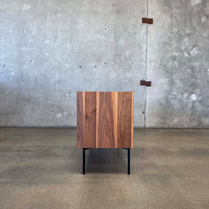 Walnut + Steel "Peek" Small Media Credenza By Blu Dot