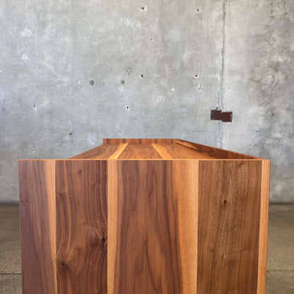 Walnut + Steel "Peek" Small Media Credenza By Blu Dot