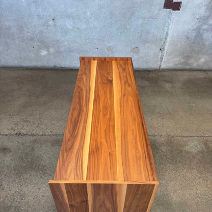 Walnut + Steel "Peek" Small Media Credenza By Blu Dot