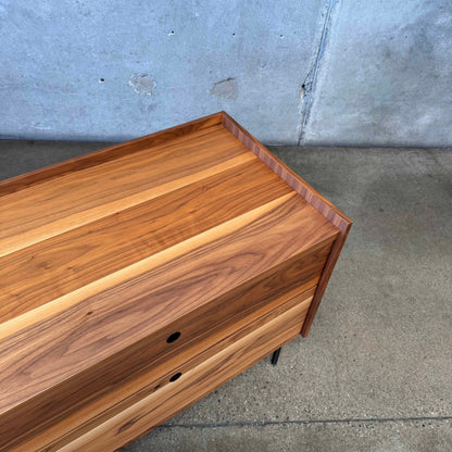 Walnut + Steel "Peek" Small Media Credenza By Blu Dot