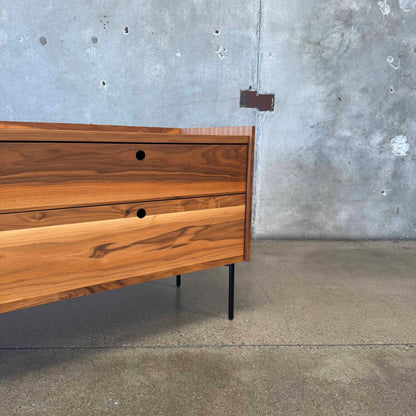 Walnut + Steel "Peek" Small Media Credenza By Blu Dot