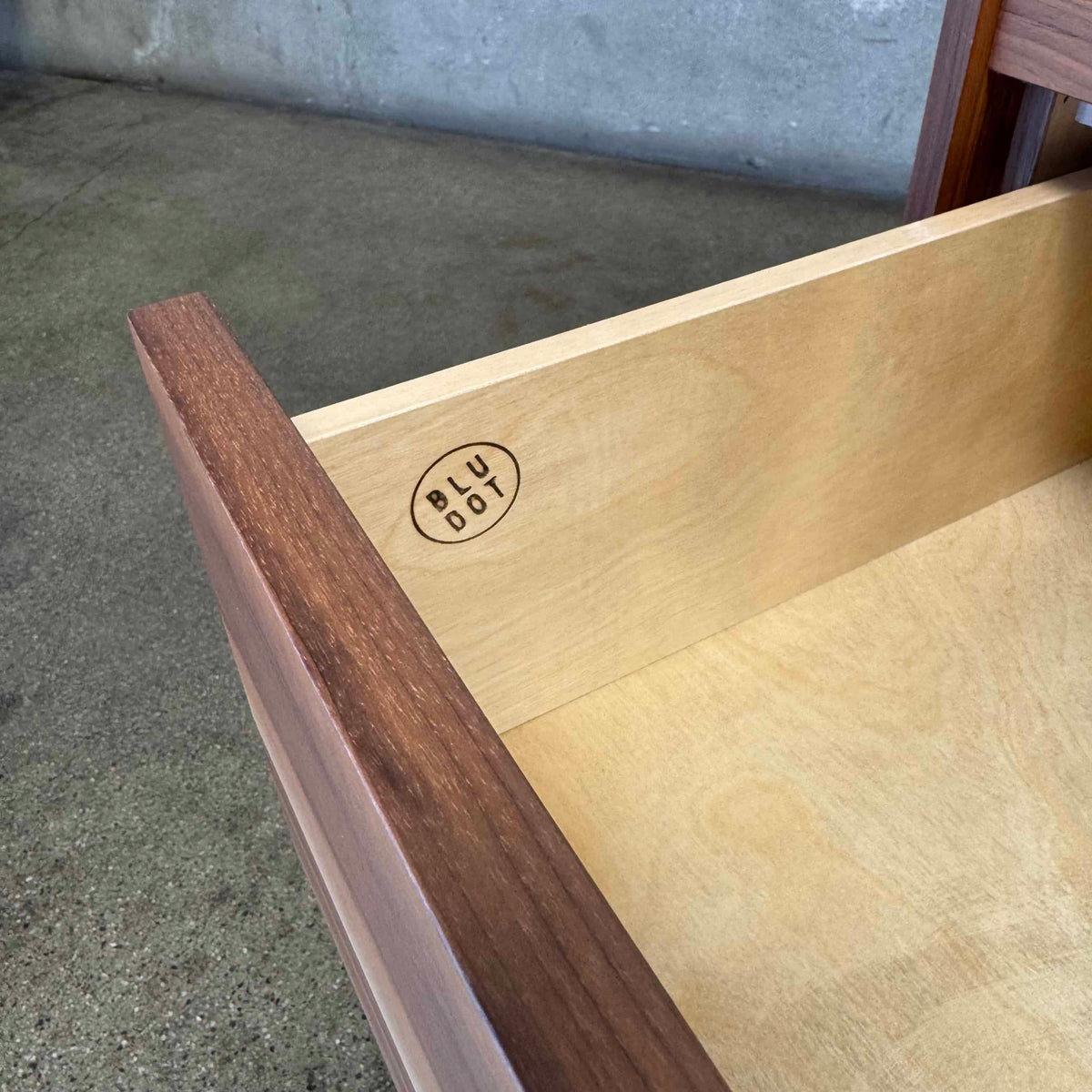 Walnut + Steel " Peek" Nightstands Blu Dot