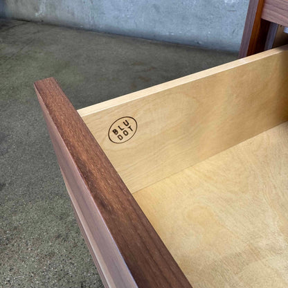 Walnut + Steel " Peek" Nightstands Blu Dot