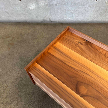 Walnut + Steel " Peek" Nightstands Blu Dot