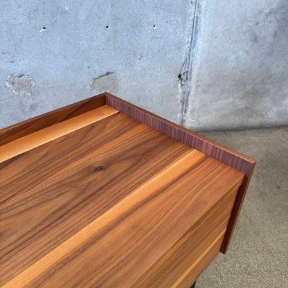 Walnut + Steel " Peek" Nightstands Blu Dot