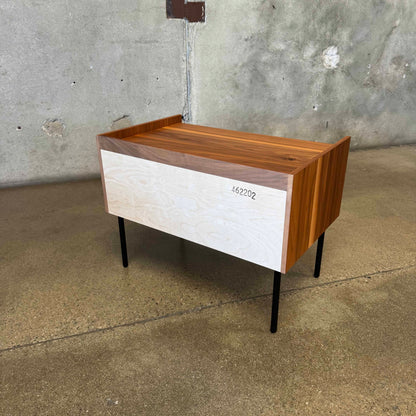Walnut + Steel " Peek" Nightstands Blu Dot