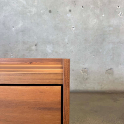 Walnut + Steel " Peek" Nightstands Blu Dot