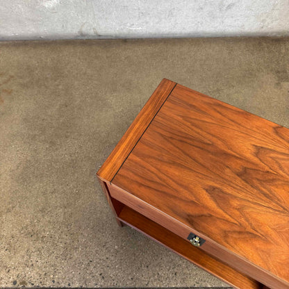 Mid Century Modern Walnut Nightstands by John Keal For Brown Saltman
