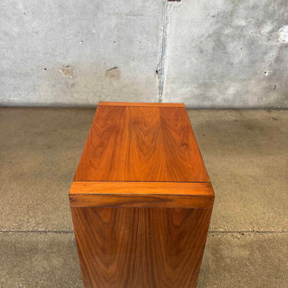 Mid Century Modern Walnut Nightstands by John Keal For Brown Saltman