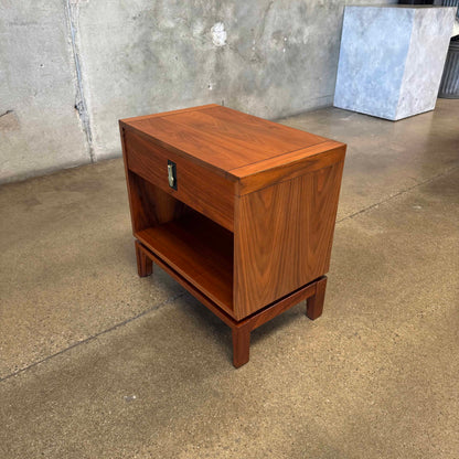 Mid Century Modern Walnut Nightstands by John Keal For Brown Saltman