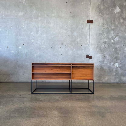 Walnut + Steel "Rule 1 Door" Credenza By Blu Dot