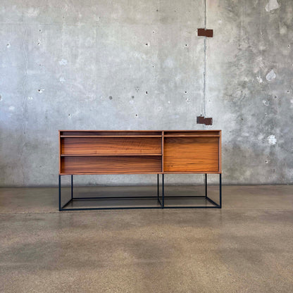 Walnut + Steel "Rule 1 Door" Credenza By Blu Dot