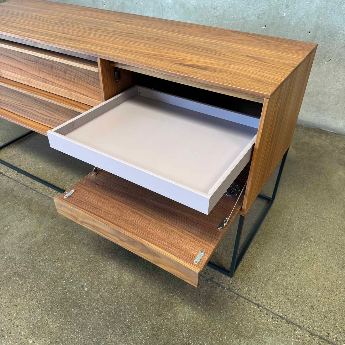 Walnut + Steel "Rule 1 Door" Credenza By Blu Dot