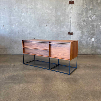Walnut + Steel "Rule 1 Door" Credenza By Blu Dot
